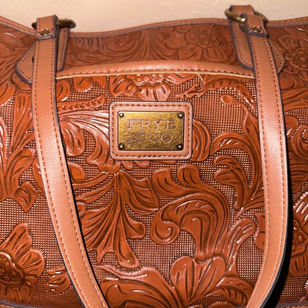 FRYE AND CO. Brown Embossed Tote Bag - Picture 3 of 11